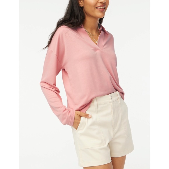 New J.Crew Soft terry polo shirt - Picture 1 of 3